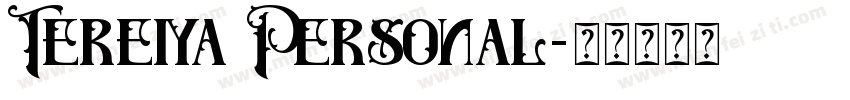 Tereiya Personal字体转换